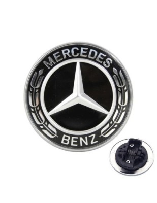 Emblema capota fata Mercedes Benz 57MM Negru foto