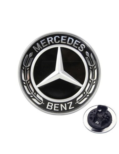 Emblema capota fata Mercedes Benz 57MM Negru