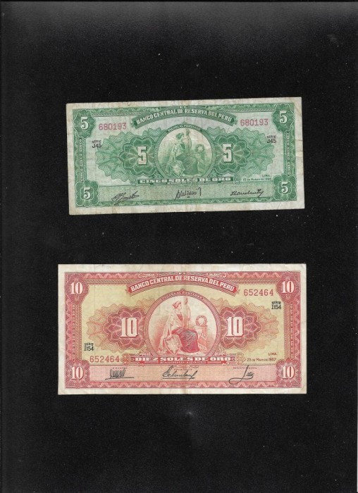 Set Peru 5 + 10 soles de oro