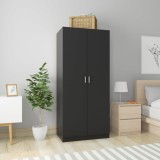 Cumpara ieftin Șifonier, negru, 80x52x180 cm, lemn prelucrat