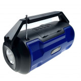 Boxa portabila bass cu lanterna, incarcare solar si electric : Culoare - albastru