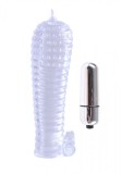 Manson de Penis Transparent cu Striatii si Glont Vibrator