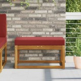 vidaXL Pernă pentru șezut bordo 80 x 40 x 8 cm 100% Polyester 900957