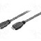 Cablu USB A mufa, USB B micro mufa, USB 3.0, lungime 3m, negru, Goobay - 95027