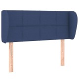 Cumpara ieftin Tablie de pat cu aripioare albastru 93x23x78/88 cm textil