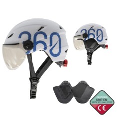 Casca trotineta electrica GLOOB Urban Alb-Albastru M, cu insertii detasabile