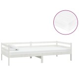 Cumpara ieftin Pat de zi cu saltea, 90x200 cm, lemn masiv de pin