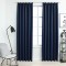 Gossi draperii opace cu carlige, 2 buc., albastru, 140 x 245 cm