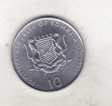 Bnk mnd Somalia 10 shillings 2000 unc , cal - zodiac chinezesc, Africa