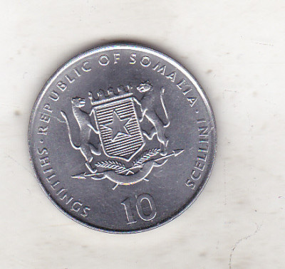 bnk mnd Somalia 10 shillings 2000 unc , tigru - zodiac chinezesc foto