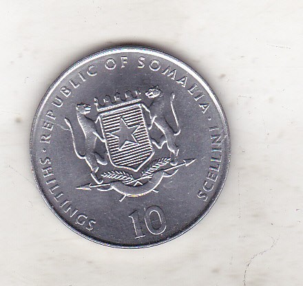 bnk mnd Somalia 10 shillings 2000 unc , caine - zodiac chinezesc