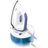 Statie de calcat Braun CareStyle Compact IS2143BL, 2400W, 6 bari, abur variabil 125g/min, jet de abur 420g/min, rezervor 1.5L, talpa EloxalPlus, Alb/A