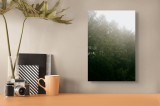 Tablou Canvas, "Pădurea &icirc;nvăluită &icirc;n ceață densă", Ceață, Pădure, Mister, Verzișor, Seninătate, Natură, &Icirc;ntuneric, Arbori, Liniște, 26 x 39 cm, CMCLAS