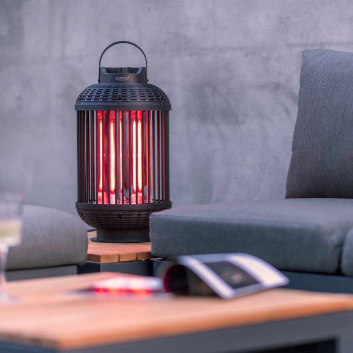 Sunred &Icirc;ncălzitor de masă Indox, 1200 W, halogen, negru
