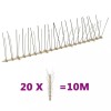 VidaXL Set bandă cu țepi antipăsări cu 4 r&acirc;nduri 20 buc. plastic 10 m