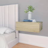 Gossi noptiera suspendata, stejar sonoma, 40x30x15 cm, lemn prelucrat