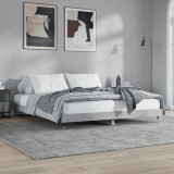 Cadru de pat, gri beton, 120x200 cm, lemn prelucrat, vidaXL