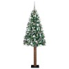 VidaXL Brad de Crăciun Slim LED-uri și Set de Bile Verde 210 cm PVC