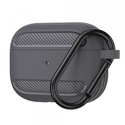 Husa Techsuit Carbon pentru Apple AirPods 3, Gri foto