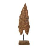 Cumpara ieftin Decoratiune de masa frunza Lopi aur lemn mango si fier 23x9x77.5 cm