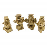 Statueta feng shui din rasina set cele 4 bufnite intelepte 62cm