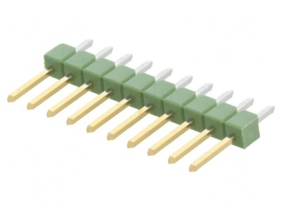 Conector pini tată 10 pini 2,54mm drept AMPMODU MOD II foto