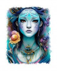 Sticker decorativ, Zana, Albastru, 70 cm, 6955ST foto