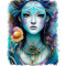 Sticker decorativ, Zana, Albastru, 70 cm, 6955ST