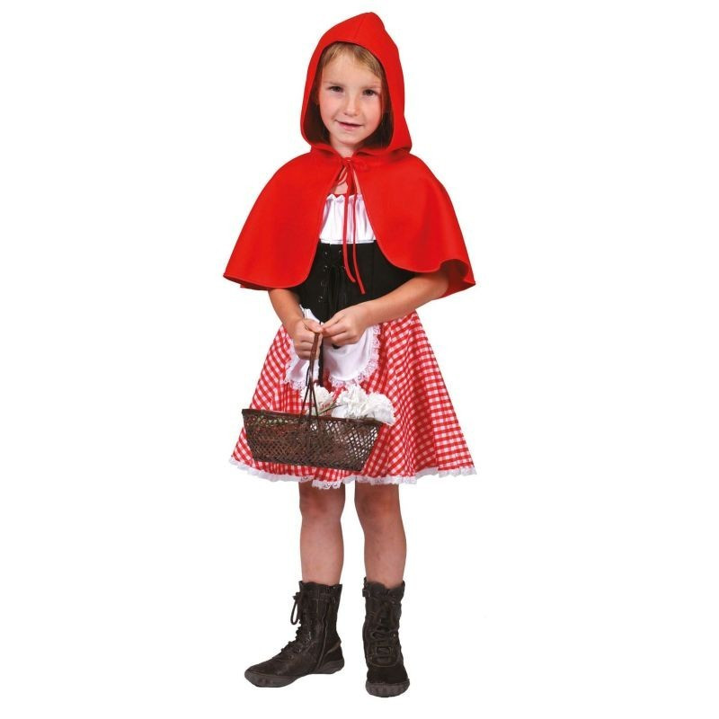 Costum Scufita Rosie pentru fetite 4-10 ani, rochita si capa | Okazii.ro