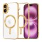Husa premium iPhone 16 Plus Techsuit Luxury Crystal MagSafe, auriu