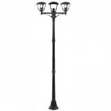 Felinar stradal sau de gradina Nar-7, corp aluminiu, 2100 x 530 mm, negru, IP44