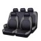 Set Huse Scaune Auto RoGroup Roma, cu fermoare pentru bancheta rabatabila, 9 Bucati, culoare gri cu negru Automobile ProTravel
