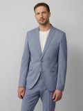 s.Oliver BLACK LABEL Sacou barbati cu model fin si croiala Slim Fit, Albastru deschis, 48