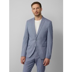 s.Oliver BLACK LABEL Sacou barbati cu model fin si croiala Slim Fit, Albastru deschis, 48
