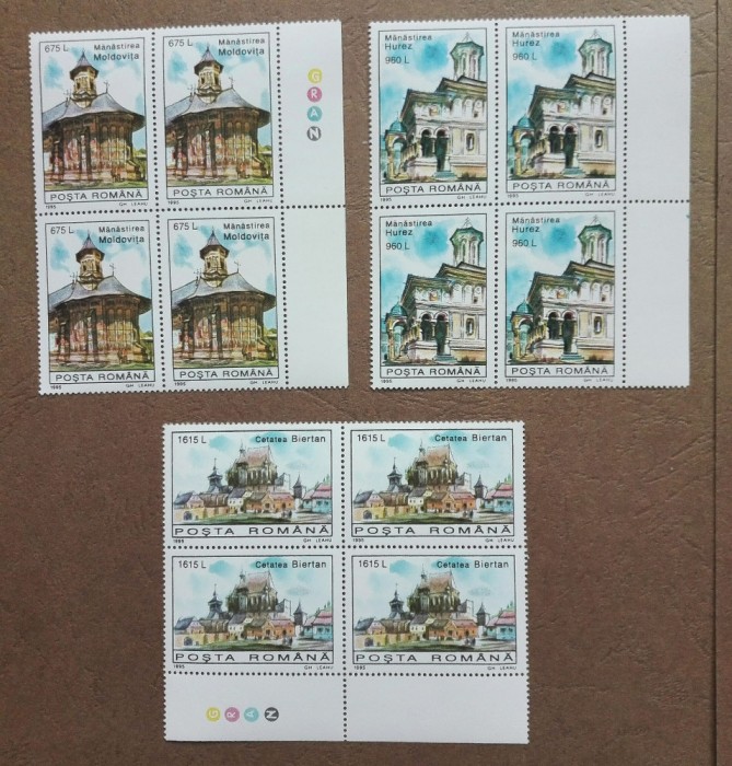 TIMBRE ROMANIA MNH LP1390/1995 Monumente incluse in patrimoniu arhitectural Bl.4