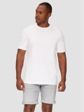 Tricou barbati cu decolteu la baza gatului si croiala Regular fit, Alb, S