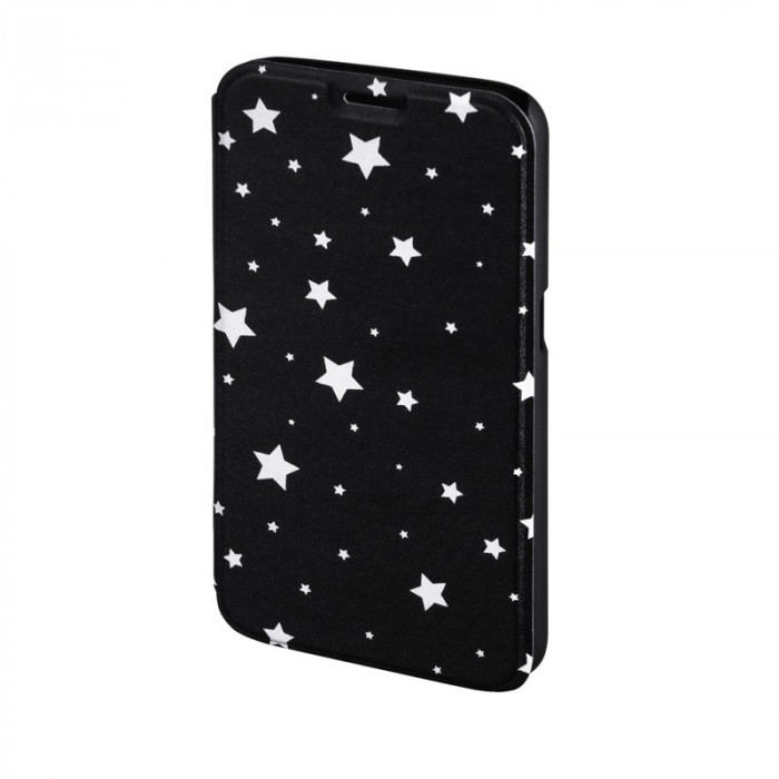 Husa Booklet Lumi Stars Samsung Galaxy S6, Negru/Alb