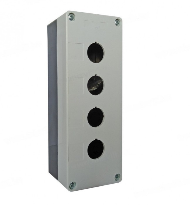Cutie comanda caseta goala cu 4 gauri pentru 4 butoane 22mm IP65