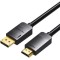 Cablu video Vention, DisplayPort(T) la HDMI(T), 3m, rezolutie maxima 1080p la 60 Hz, conectori auriti, cupru, invelis PVC, negru, &quot;HADBI&quot; (timbru verd