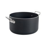 Cratita Aluminiu Black Agnelli 20cm, 3.3L, Inductie, Capac Sticla, Inox, Fabricata in Italia