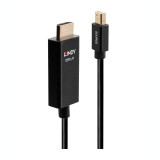 Cablu video Cablu Lindy 1m Mini DP la HDMI (HDR)