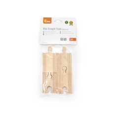 Set extensii sine din lemn pentru trenulete, 4 buc, drepte, mini, Viga