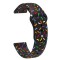 Curea silicon, compatibila Huawei Watch Fit 3, adaptor inclus, telescoape QR, Coal Confetti