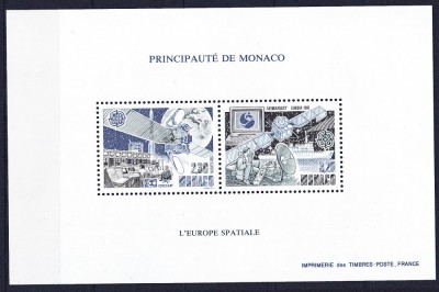 DB1 Cosmos Telecomunicatii 1991 Monaco Europa MS MNH foto