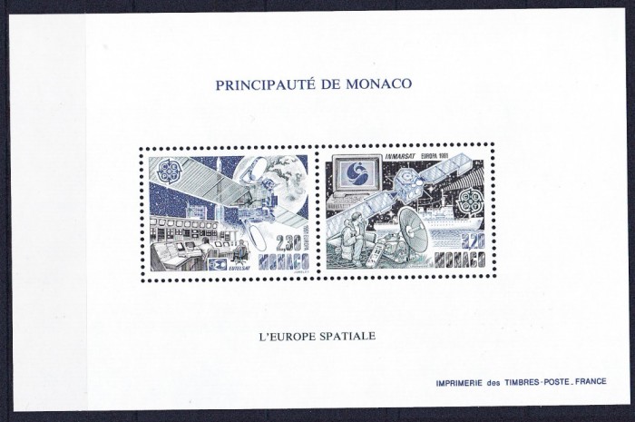 DB1 Cosmos Telecomunicatii 1991 Monaco Europa MS MNH