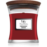 Woodwick Pomegranate lum&acirc;nare parfumată cu fitil din lemn 85 g