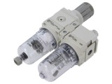 Set preparare aer SMC cu filtru 5&micro;m și presiune max. 10 bar