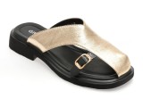 Papuci GRYXX aurii, V1302, din piele naturala