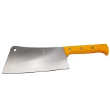 Cumpara ieftin Satar Macelarie Profesional IdeallStore&reg;, Otel Inoxidabil, 43.5cm, 1.1kg, Galben, Lama 24cm, Grosime 4mm, Cutit Bucatarie