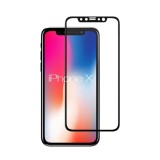 Folie de protectie full-screen tempered glass compatibila iPhone X / Xs, Negru-transparent, SOHO